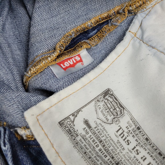 Levis 501XX Straight Leg Jeans Mens 36 x 32 Measures 35 x 30 100% Cotton Blue #2 - Picture 10 of 12